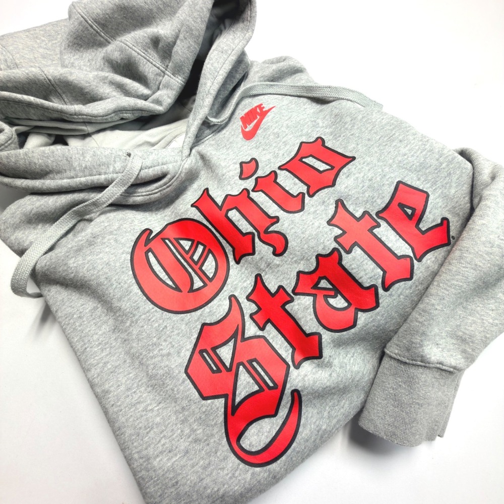 Nike Ohio State Buckeyes Hoodie Mens XL Gray Pullover Sweatshirt